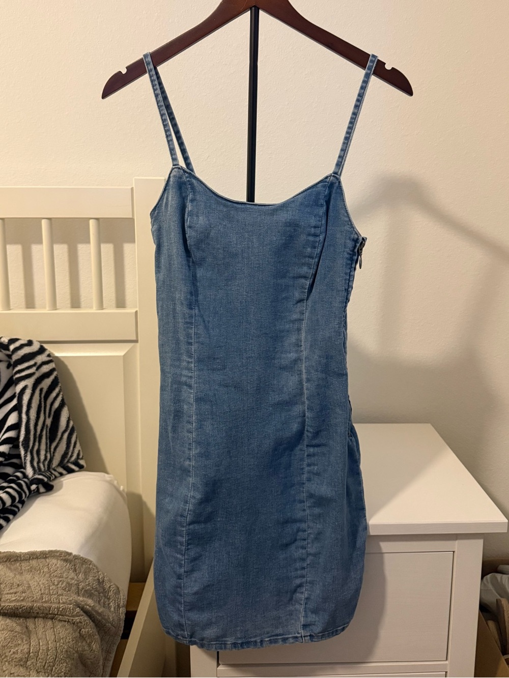 Divided Blue Denim Mini Slip Dress
